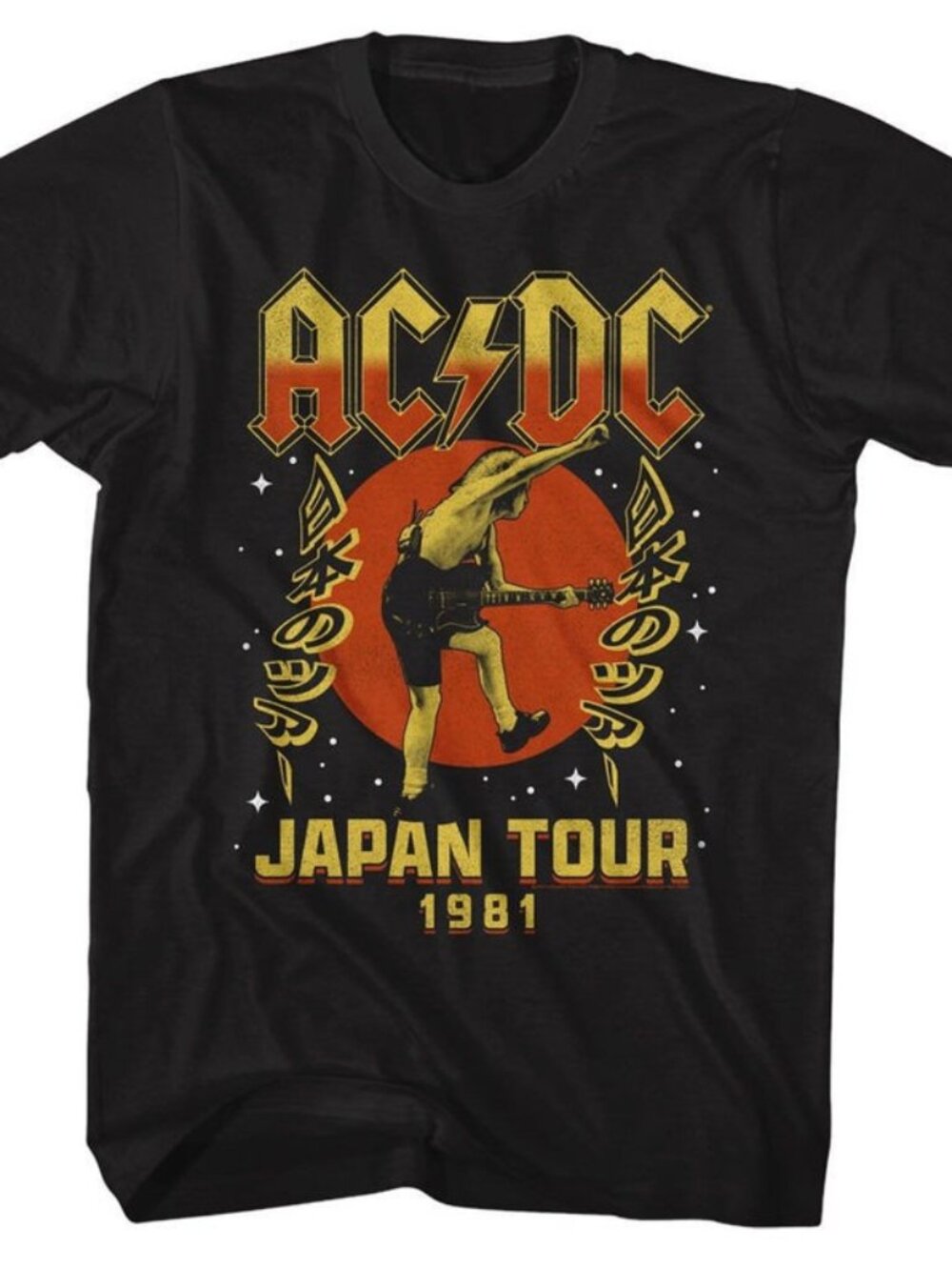 ACDC Japan Tour 1981 Black Adult T-Shirt